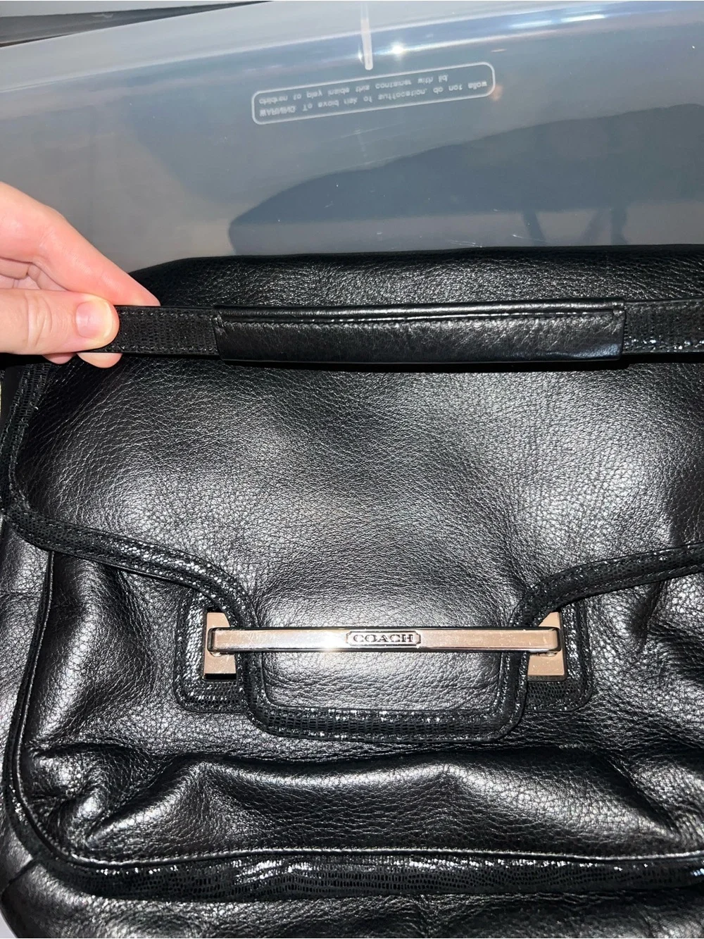 Coach Black Leather Shoulder Hobo with Silver Hardware: Vintage